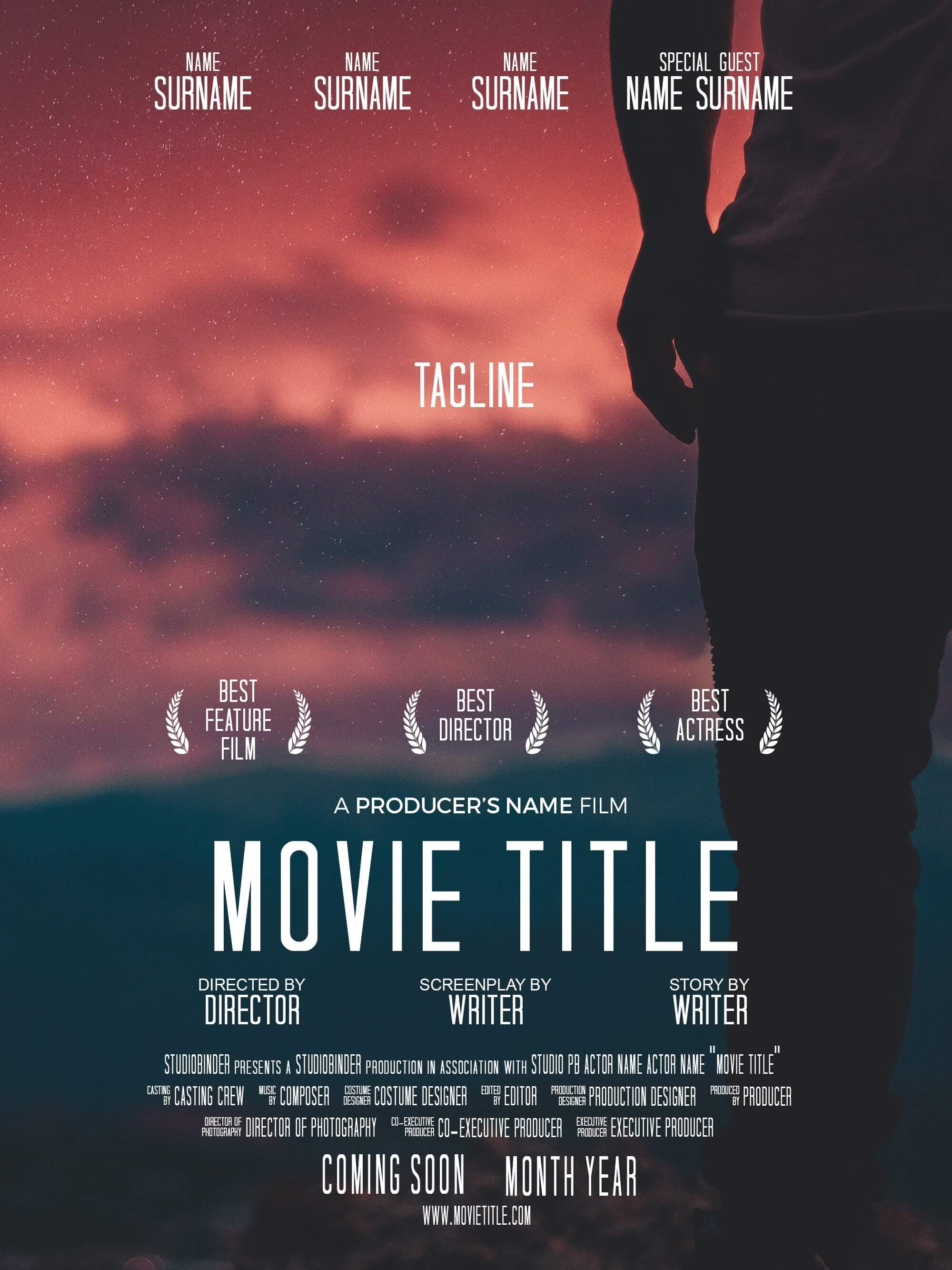 Movie Poster Template - Dark - with Image