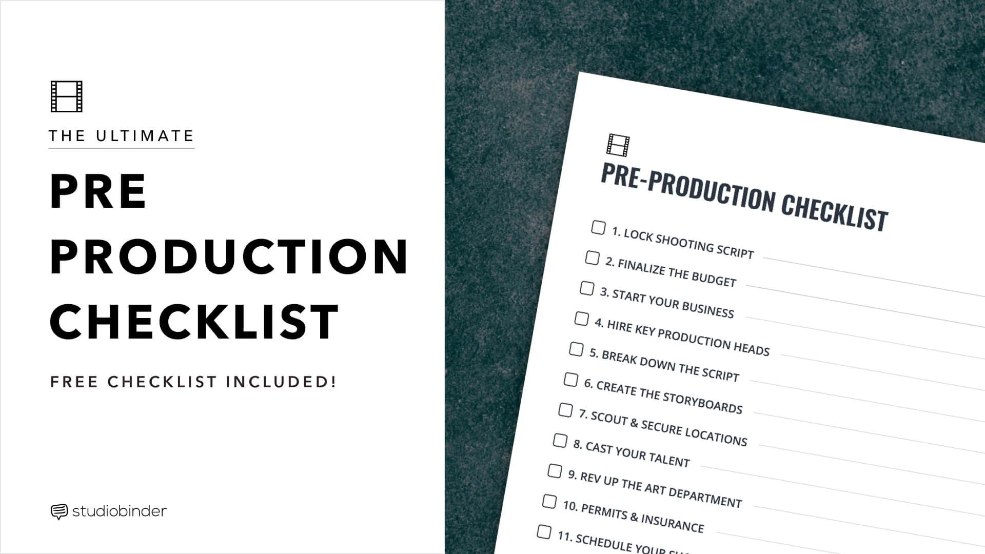 The Ultimate Pre Production Checklist with Free Download - Featured