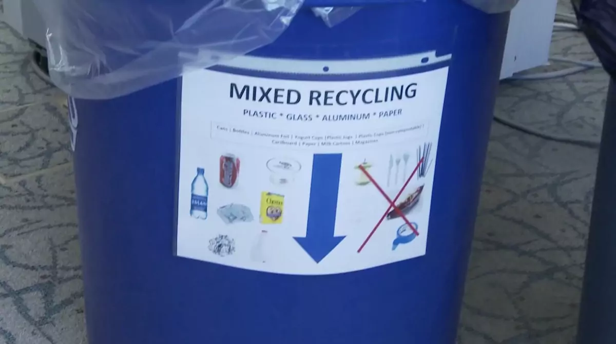 mixed recycling bin