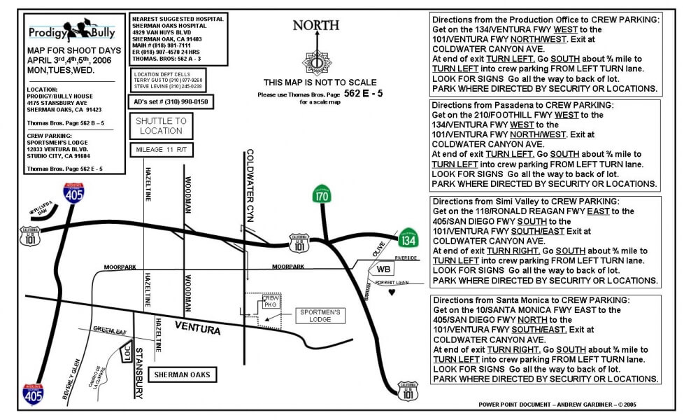 Anatomy of good map design for cast and crew parking lot