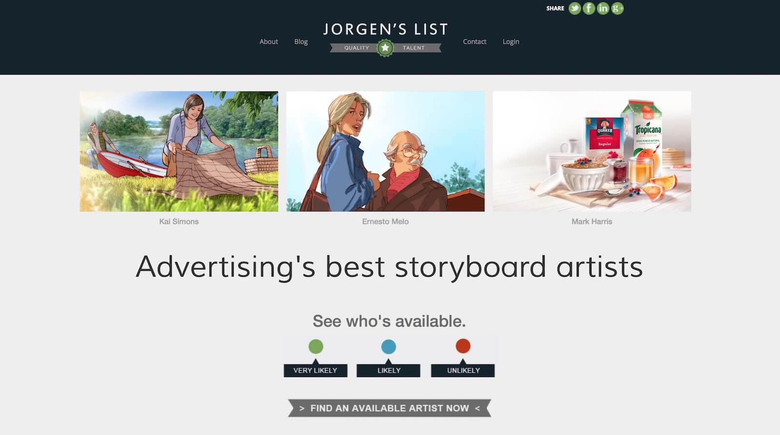 Storyboard Artist Websites - Jorgens List - StudioBinder