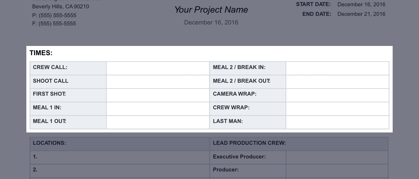 Daily Production Report Template - 02 - StudioBinder
