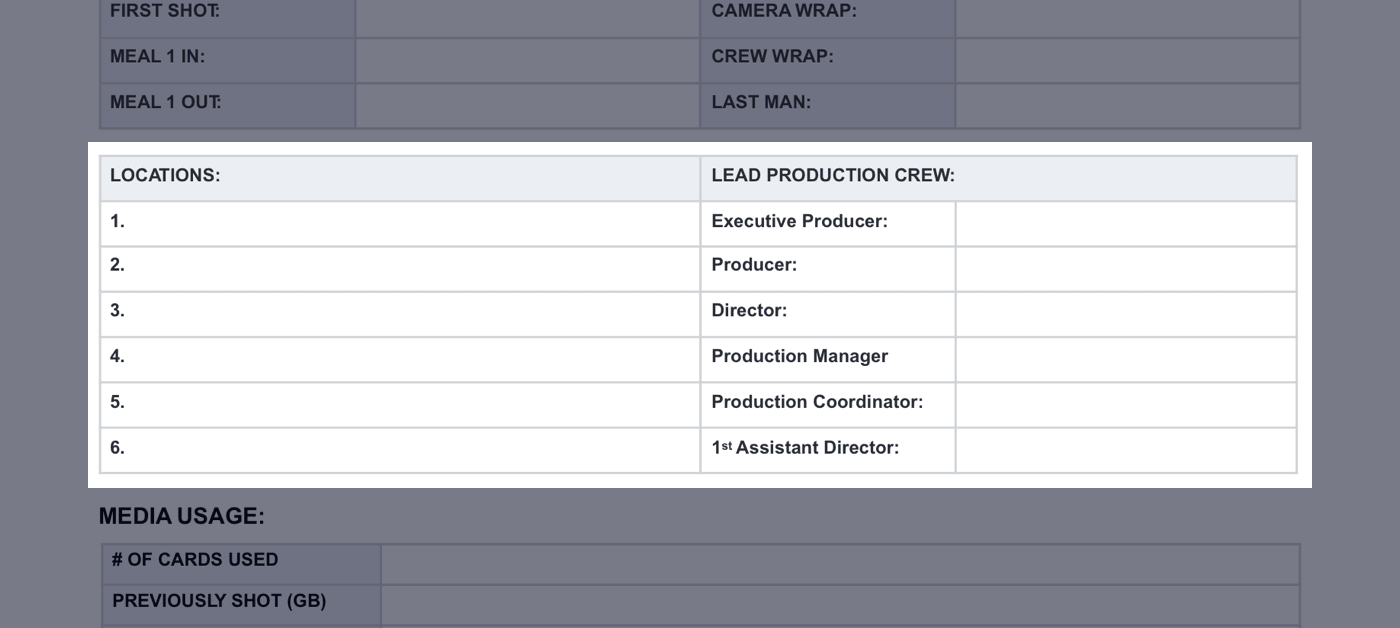 Daily Production Report Template - 03 - StudioBinder