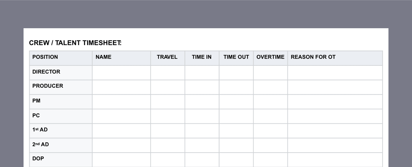 Manufacturing Process Sheet Format