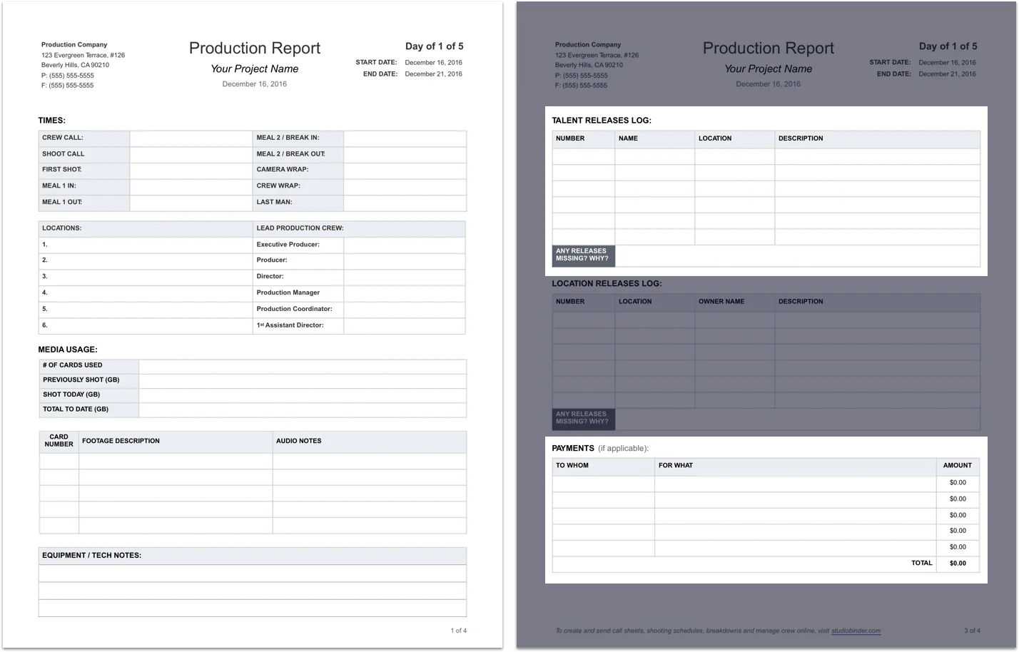 The Daily Production Report, Explained (with free template) Inside Sound Report Template