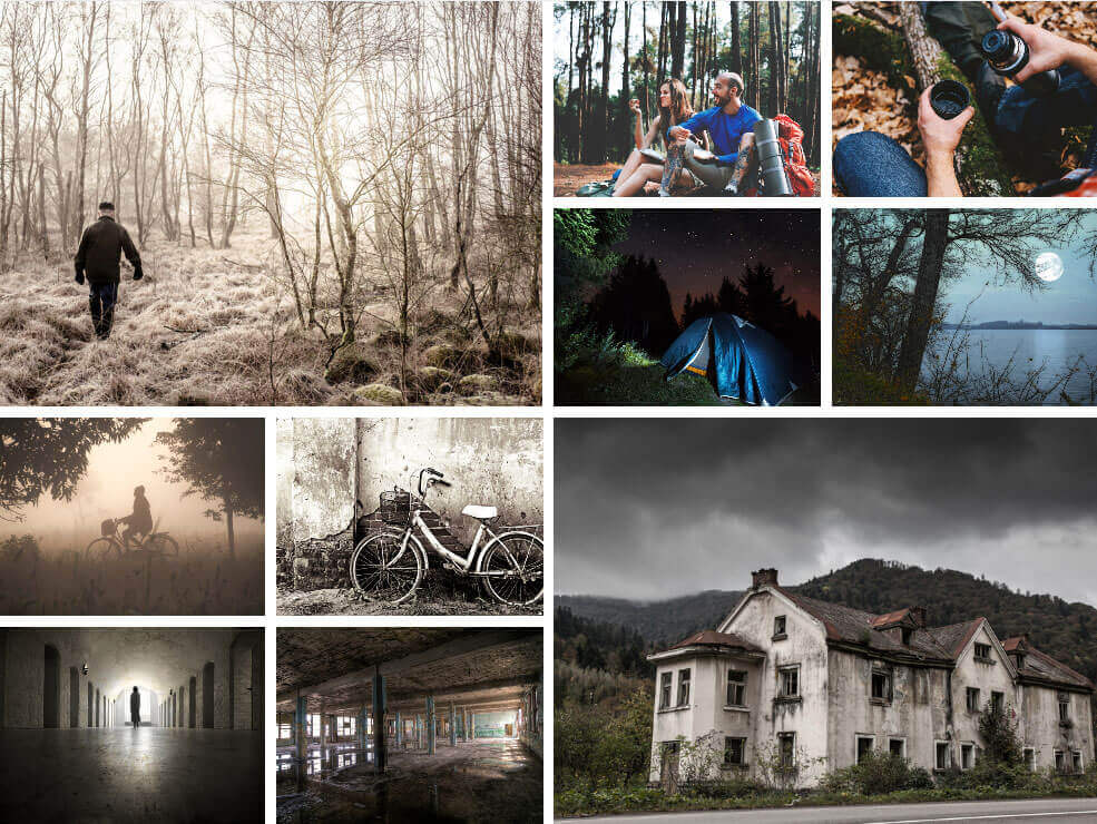 10 Production Design Tips For Filmmakers on a Budget - Moodboard for Horror Film-min