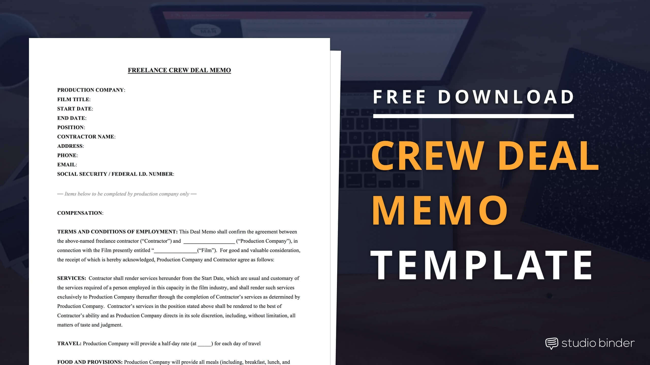 Download FREE Crew Deal Memo Template