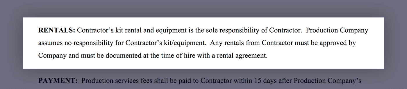 Mastering the Crew Deal Memo Template - 07 - Rentals - StudioBinder Mastering the Crew Deal Memo Template - 07 - Rentals - StudioBinder