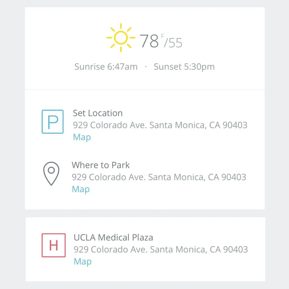 StudioBinder Film Production Apps - Call Sheet Weather Details for Corporate Video Production