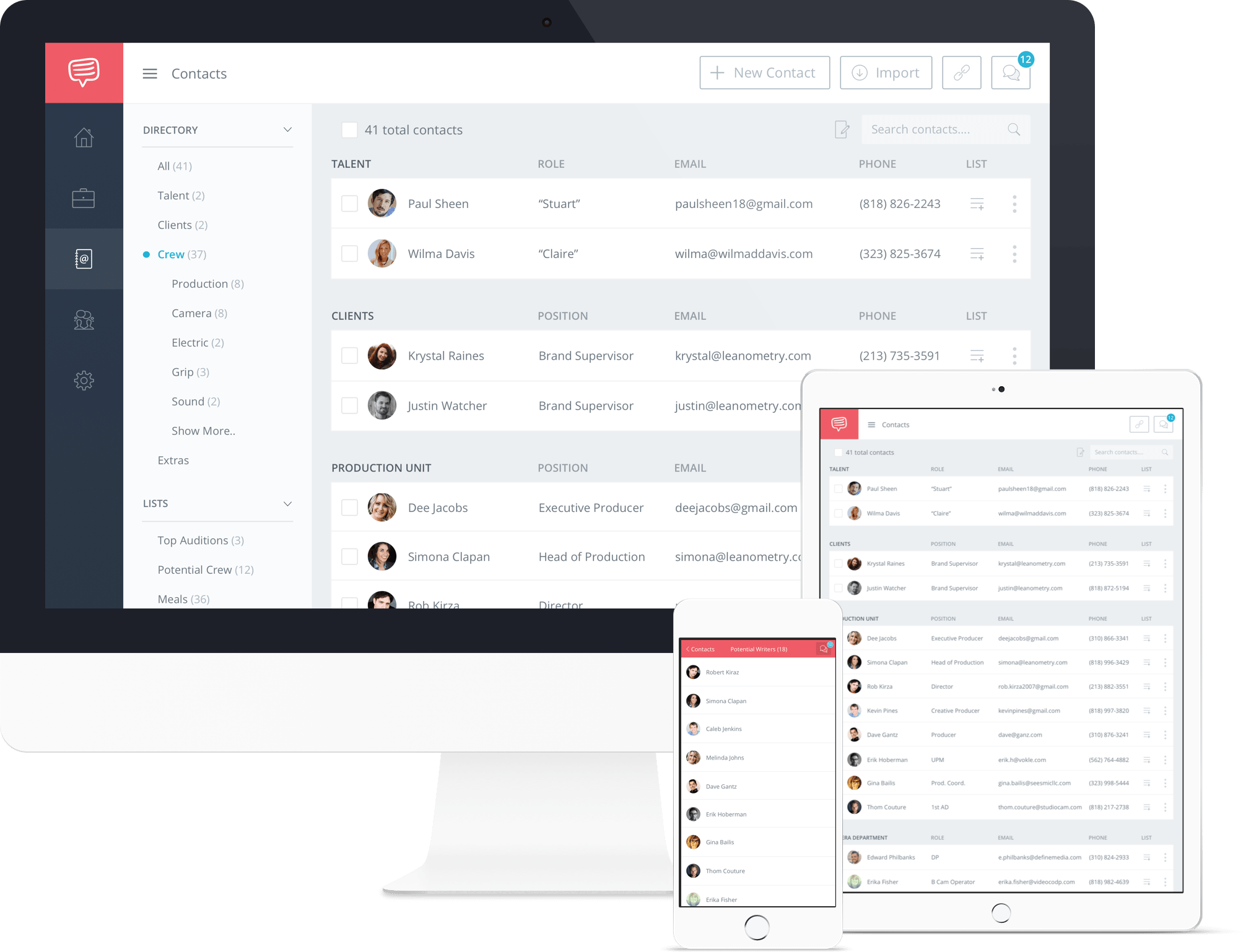 StudioBinder Production Scheduling Software For The Modern Filmmaker - Film Crew List Template and Management