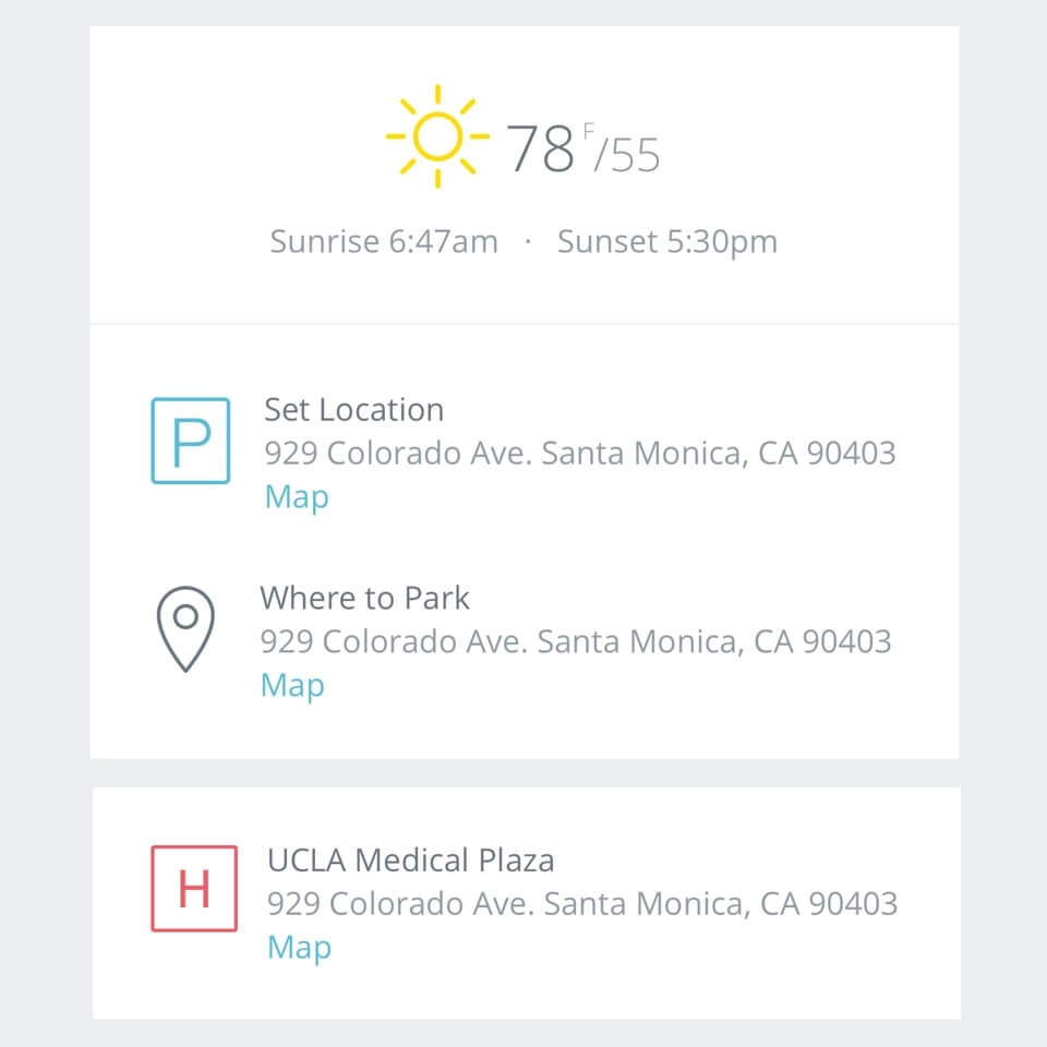StudioBinder Call Sheet App - Call Sheet Weather Details for Corporate Video Production - Video TV and Film Production Management Software