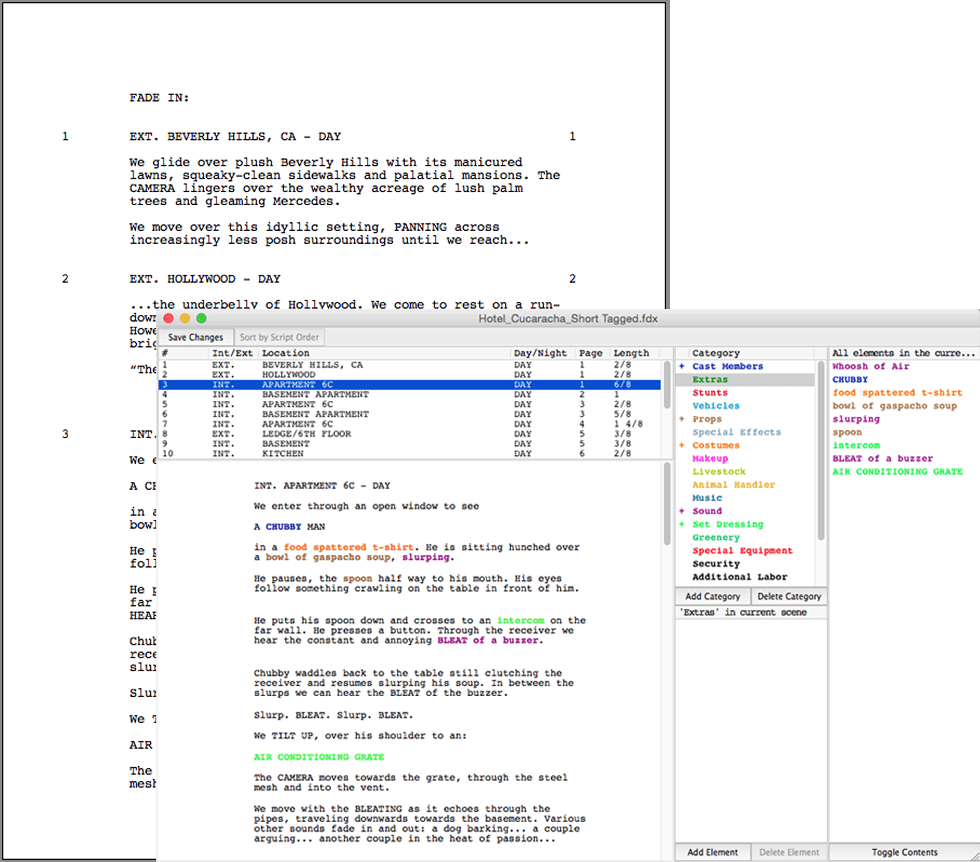 final draft 10 adding scene numbers