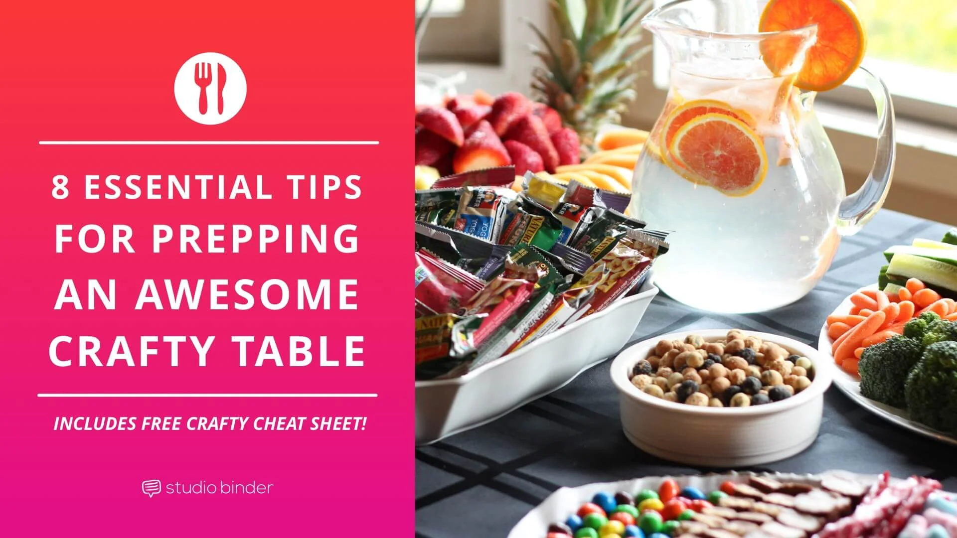 8 Essential Tips for Prepping an Awesome Craft Services Table - Social Image - StudioBinder-min