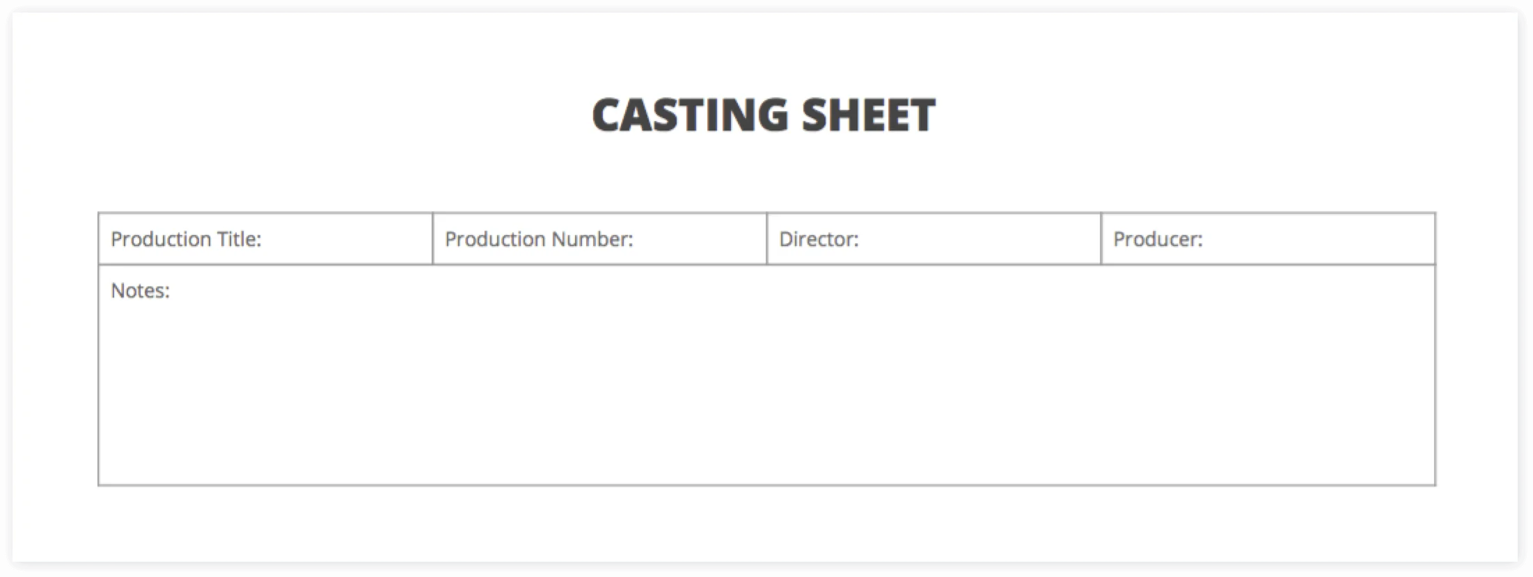 The Ultimate Guide to Casting Auditions [FREE Casting Sheet Template]