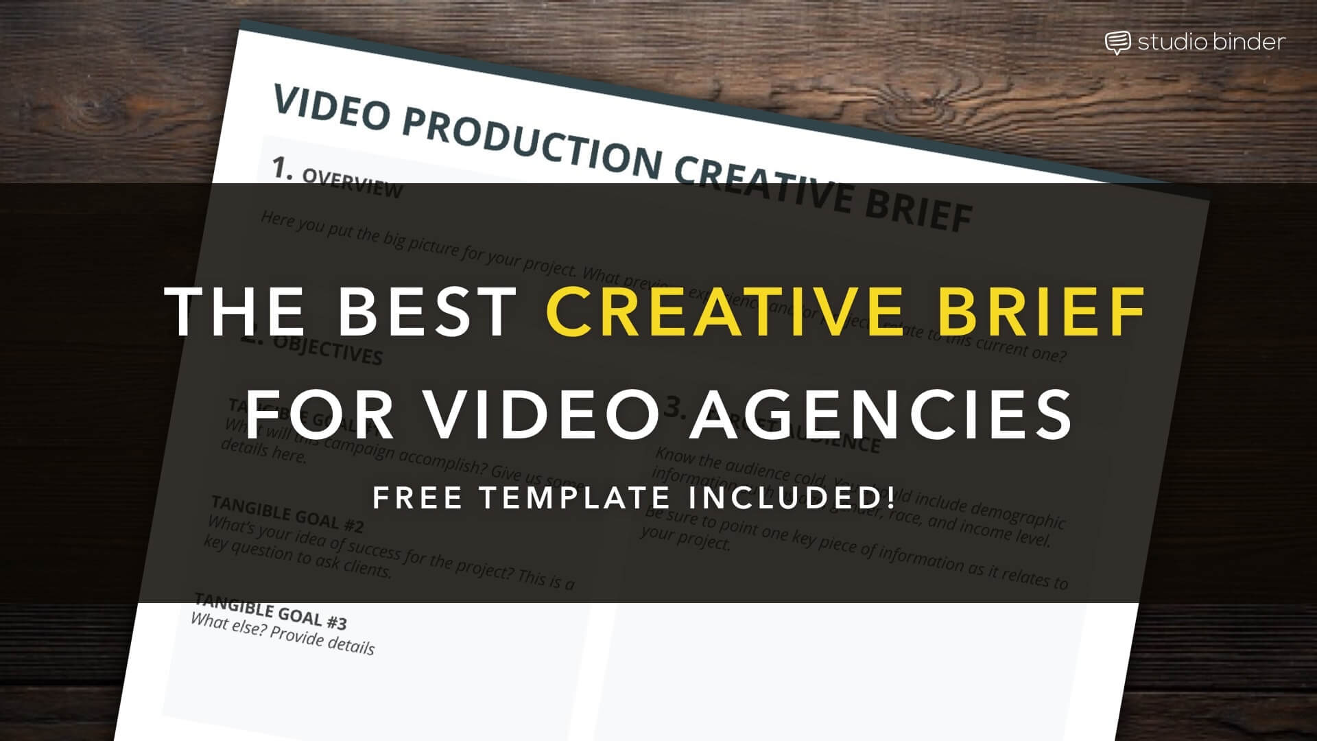 The Best Creative Brief Template For Video Creatives Free Template