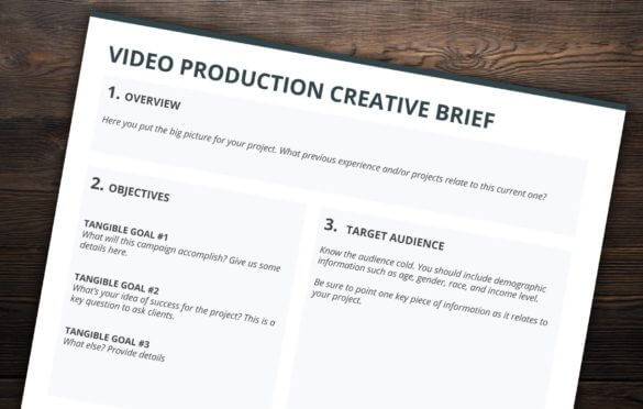 The Best Creative Brief Template For Video Agencies - Free Creative Brief Template Download - StudioBinder