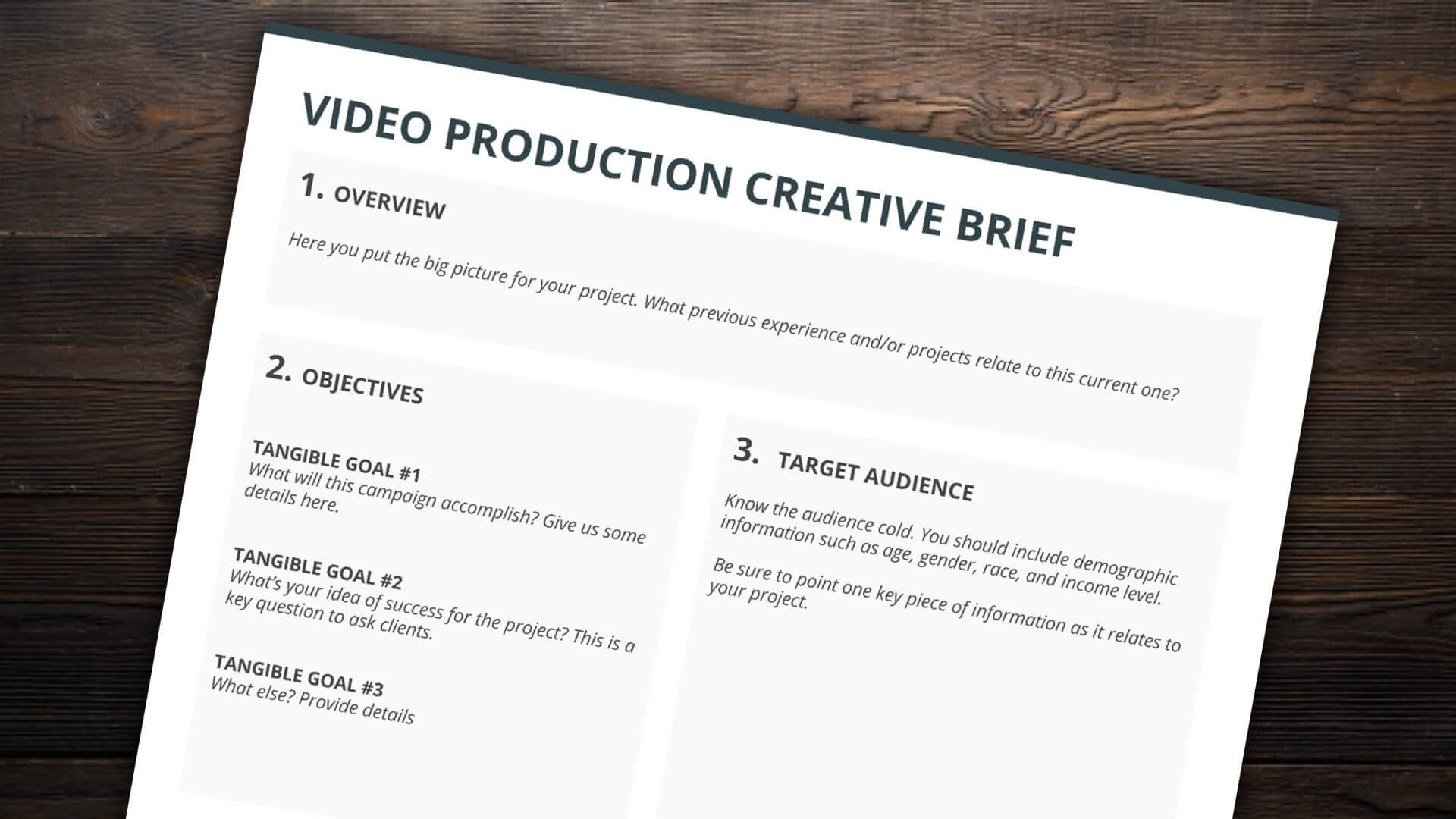 The Best Creative Brief Template For Video Creatives Free Template