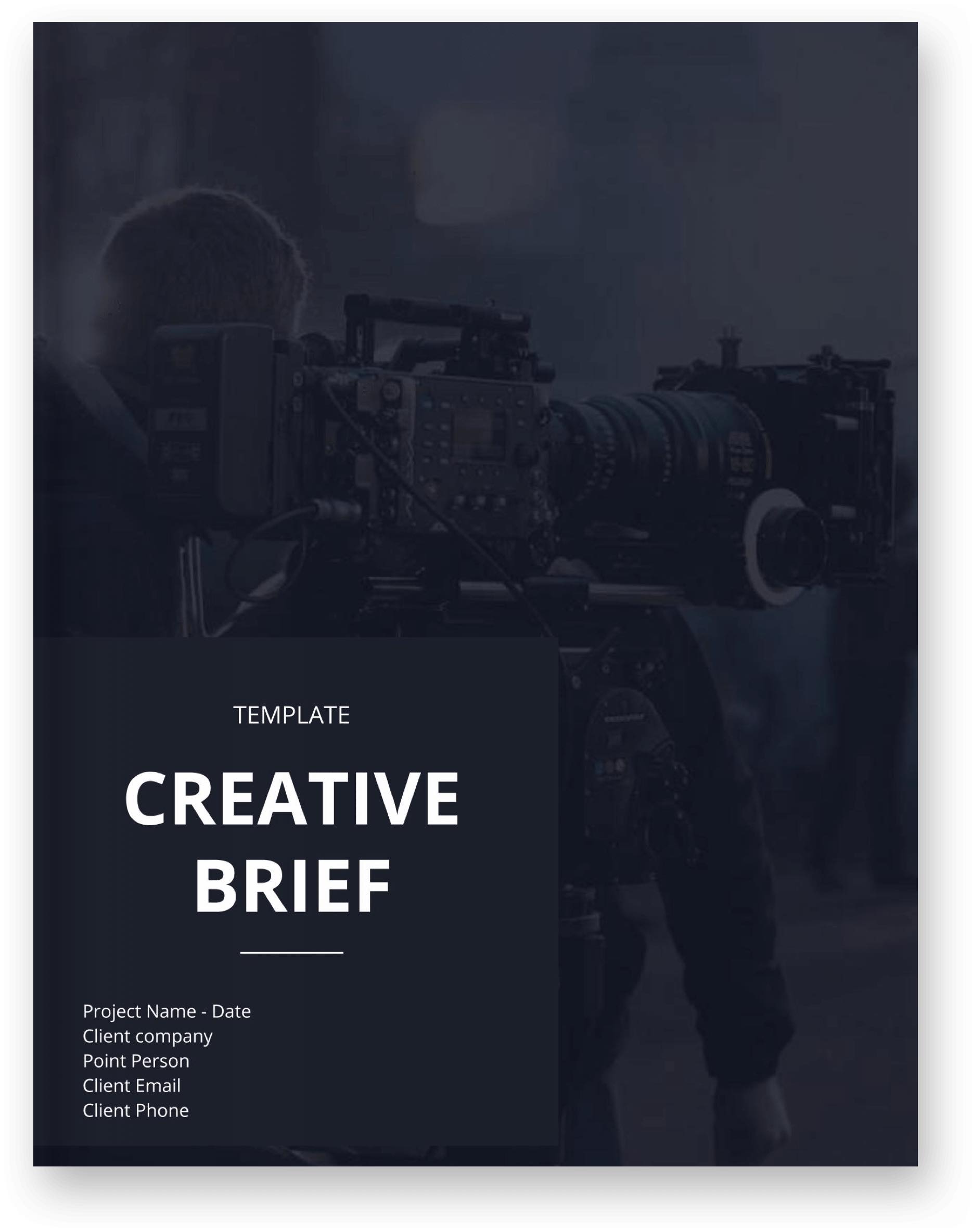 The Best Creative Brief Template For Video Agencies [Free Download] - Cover - StudioBinder
