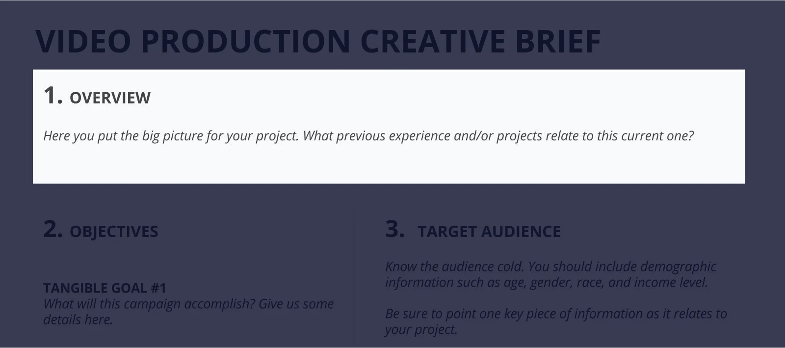 The Best Creative Brief Template For Video Creatives Free Template