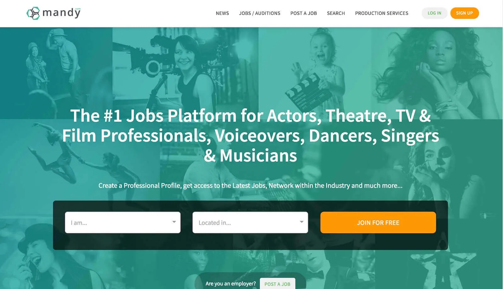Casting Websites-Mandy Website-StudioBinder