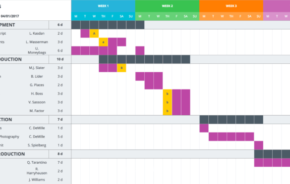 Free Gantt Chart Excel Template - Calendar Cover Image - StudioBinder