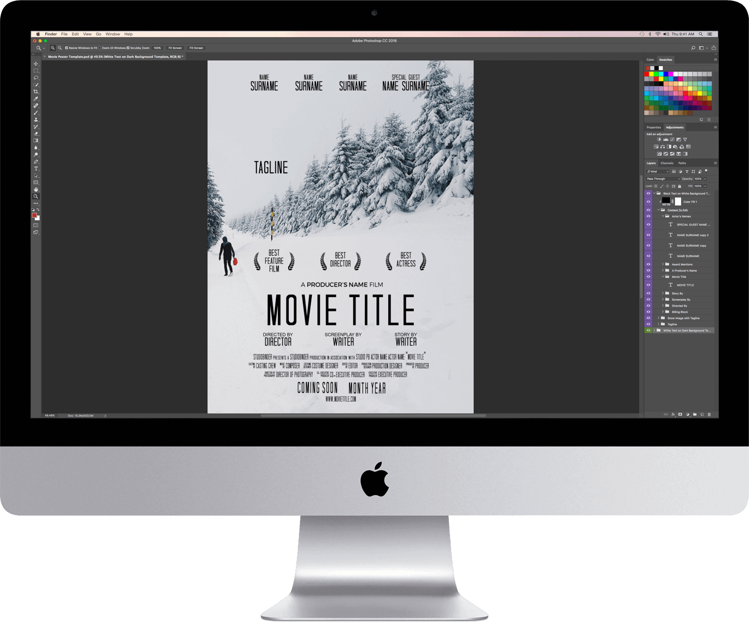 Blank Movie Poster Template from s.studiobinder.com