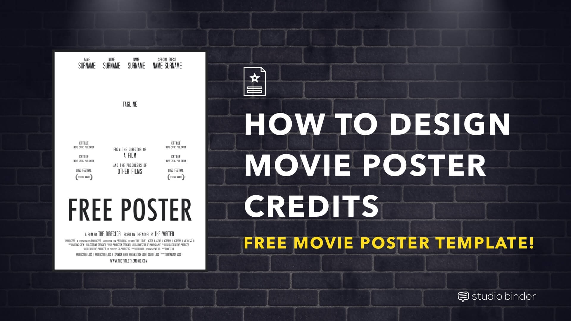 How To Make A Movie Poster Free Movie Poster Credits Template 
