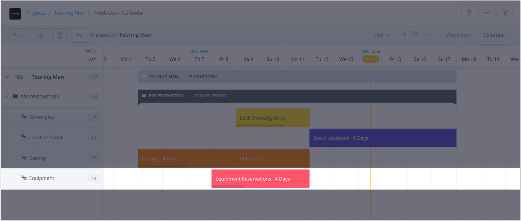 How to Plan a Shoot with Film & Video Production Calendar Software 1