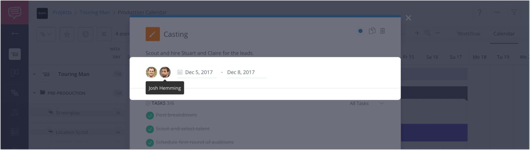How to Plan a Shoot with a Film & Video Production Calendar - StudioBinder - 8