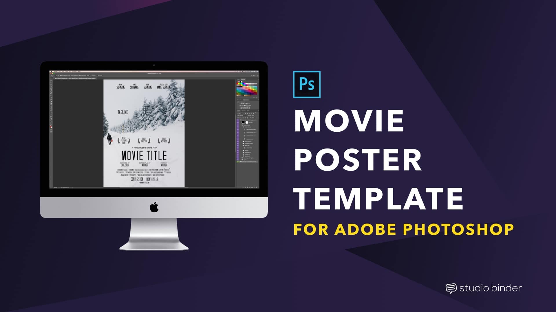 Photoshop Movie Poster Template from s.studiobinder.com