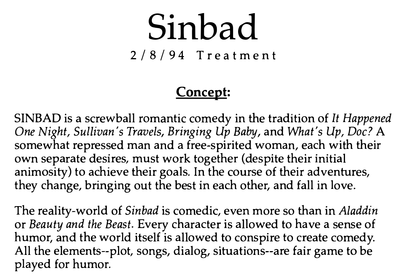 How to Write a Film Treatment Like the Pros - Sinbad