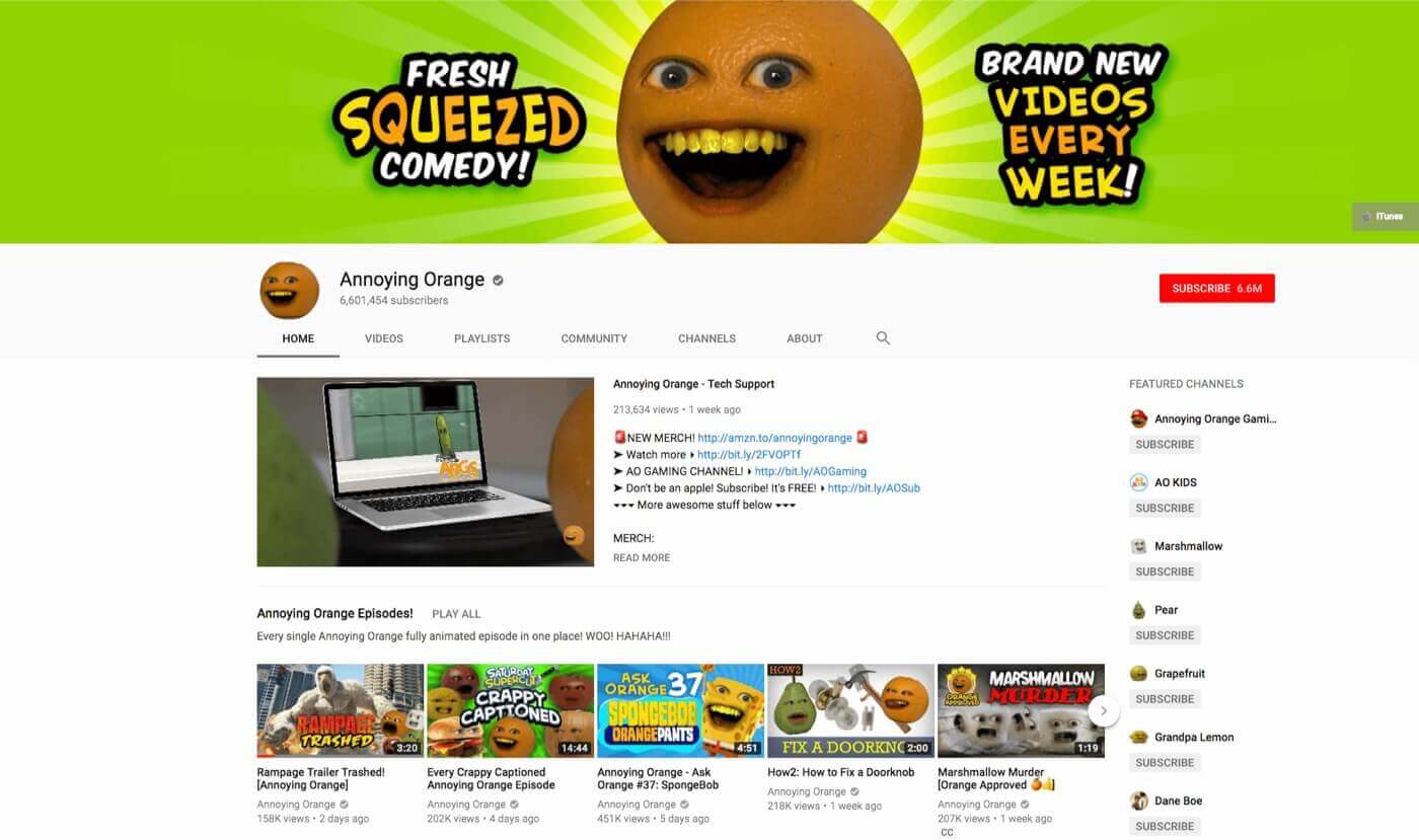 Youtube介绍模板您需要您的频道-橙色网站