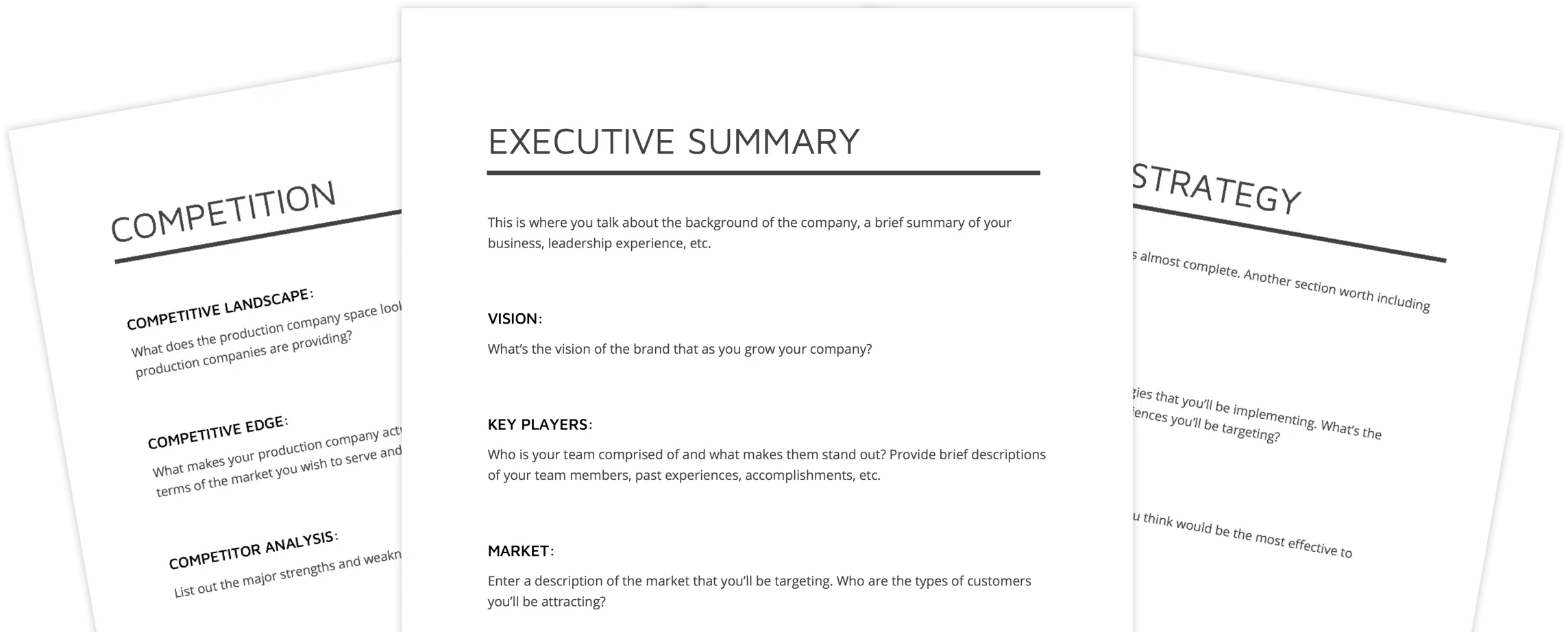 Business Plan Template for Video Production - StudioBinder