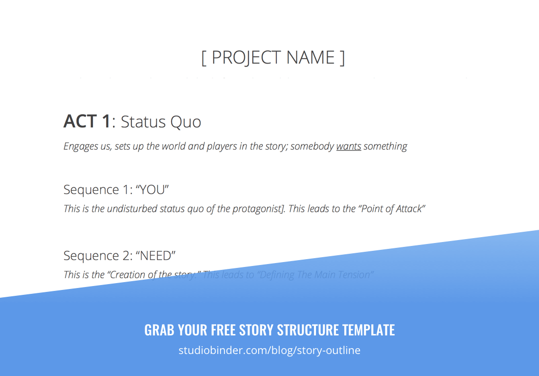 Screenplay Step Outline Template from s.studiobinder.com