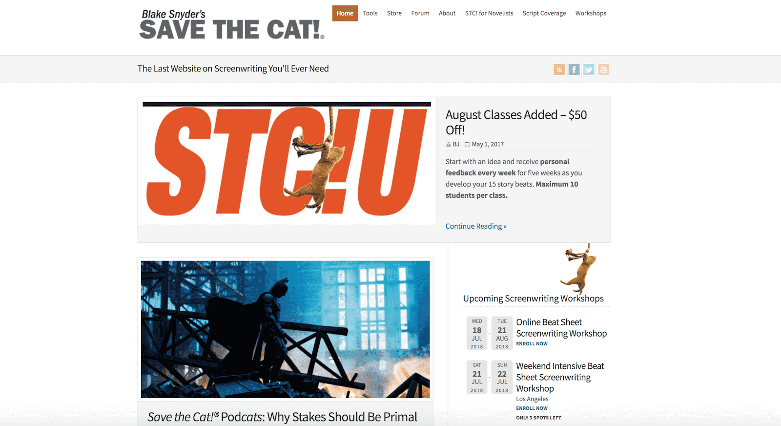 Best Screenwriting Websites - Script Writers - Save The Cat-min