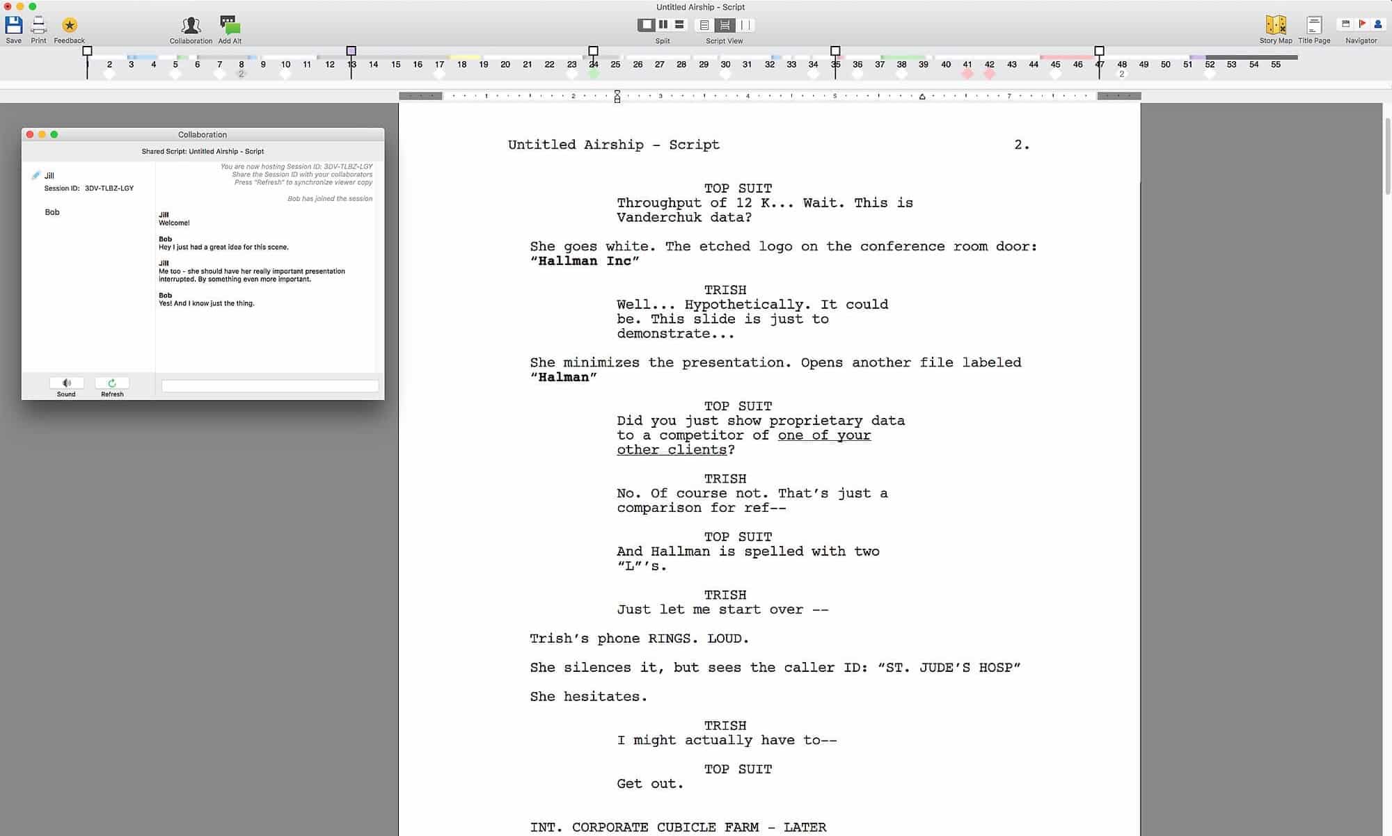 final draft script writing