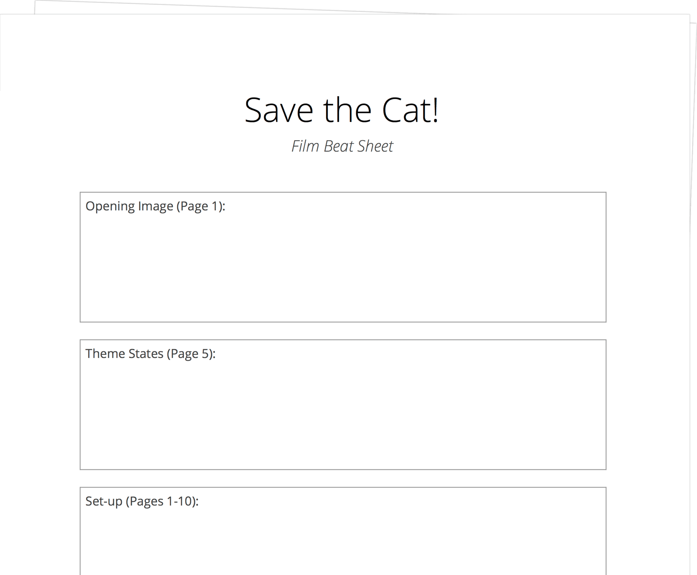 Save the Cat Outline - Exit Intent - In-Post