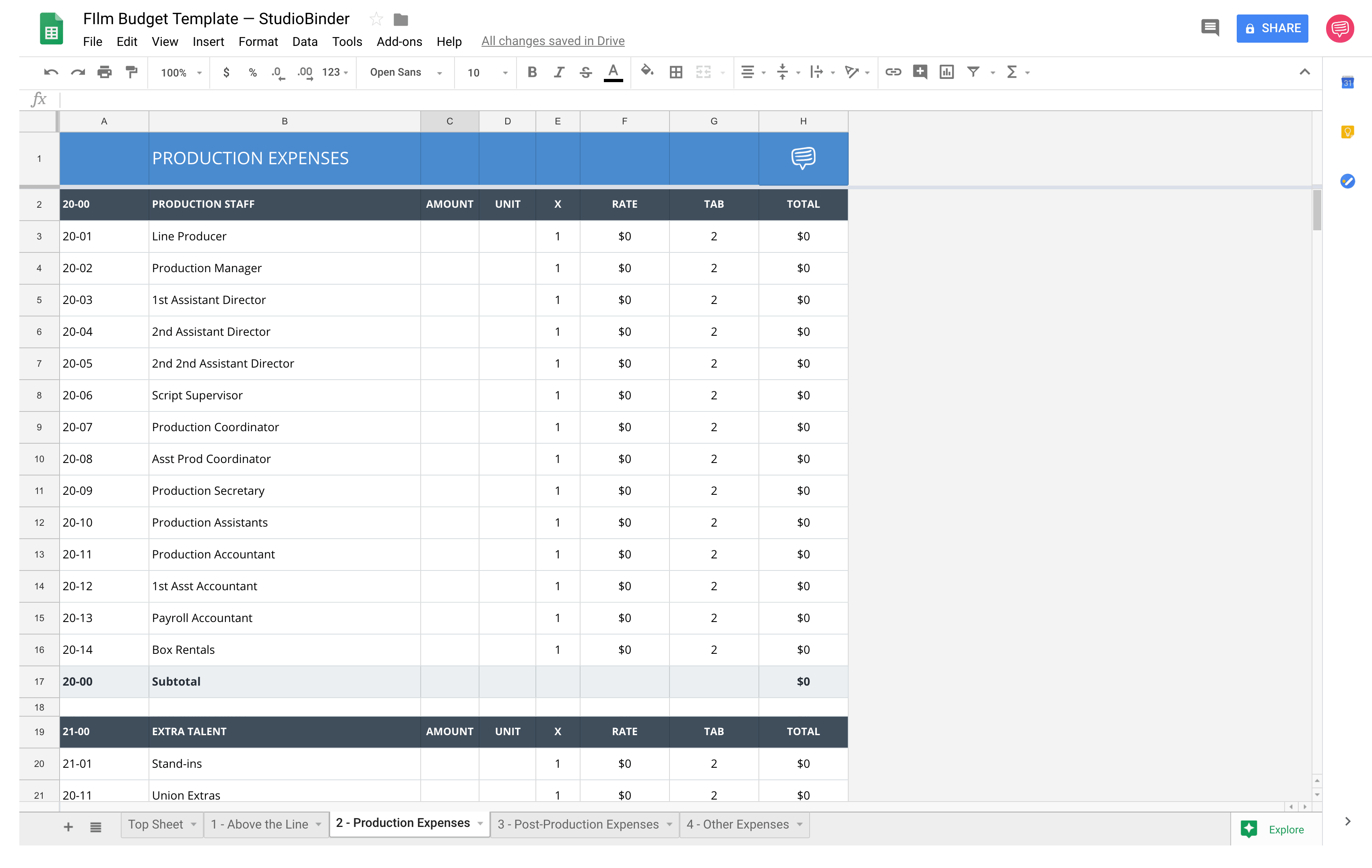 movie magic budgeting template