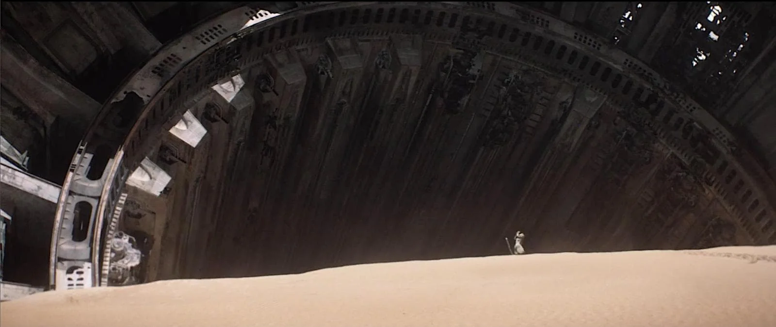 Extreme Wide Angle Shot - Camera Movements and Camera Angles - The Force Awakens
