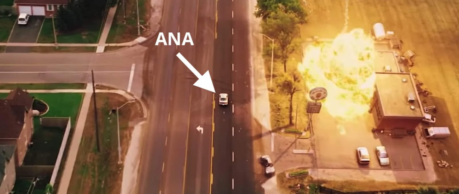 Aerial Shot - Camera Angles and Movement - Car Explosion Shot - Dawn of the Dead