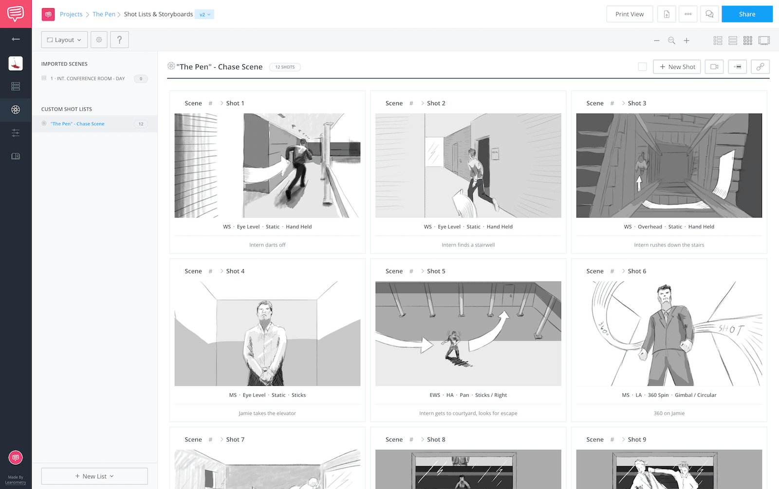 Storyboard Template Photoshop