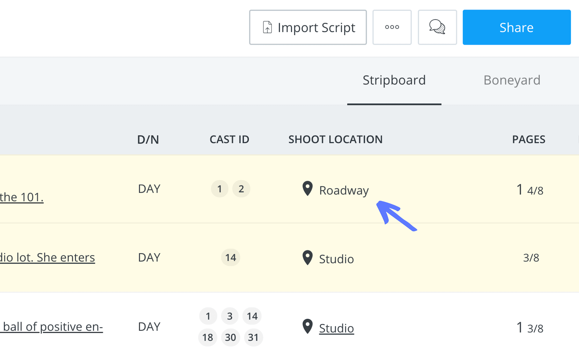 Schedule a Musical Zoom In Stripboard