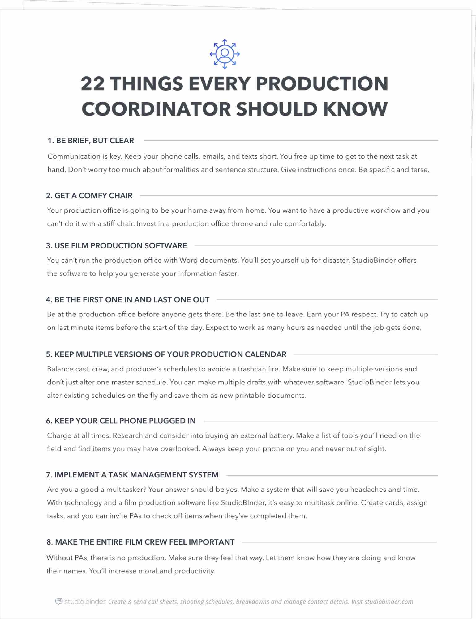 22 Things Every Production Coordinator Should Know - Page Stack - StudioBinder