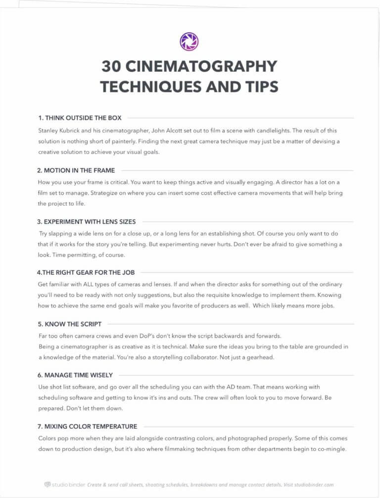 research topics on filmmaking