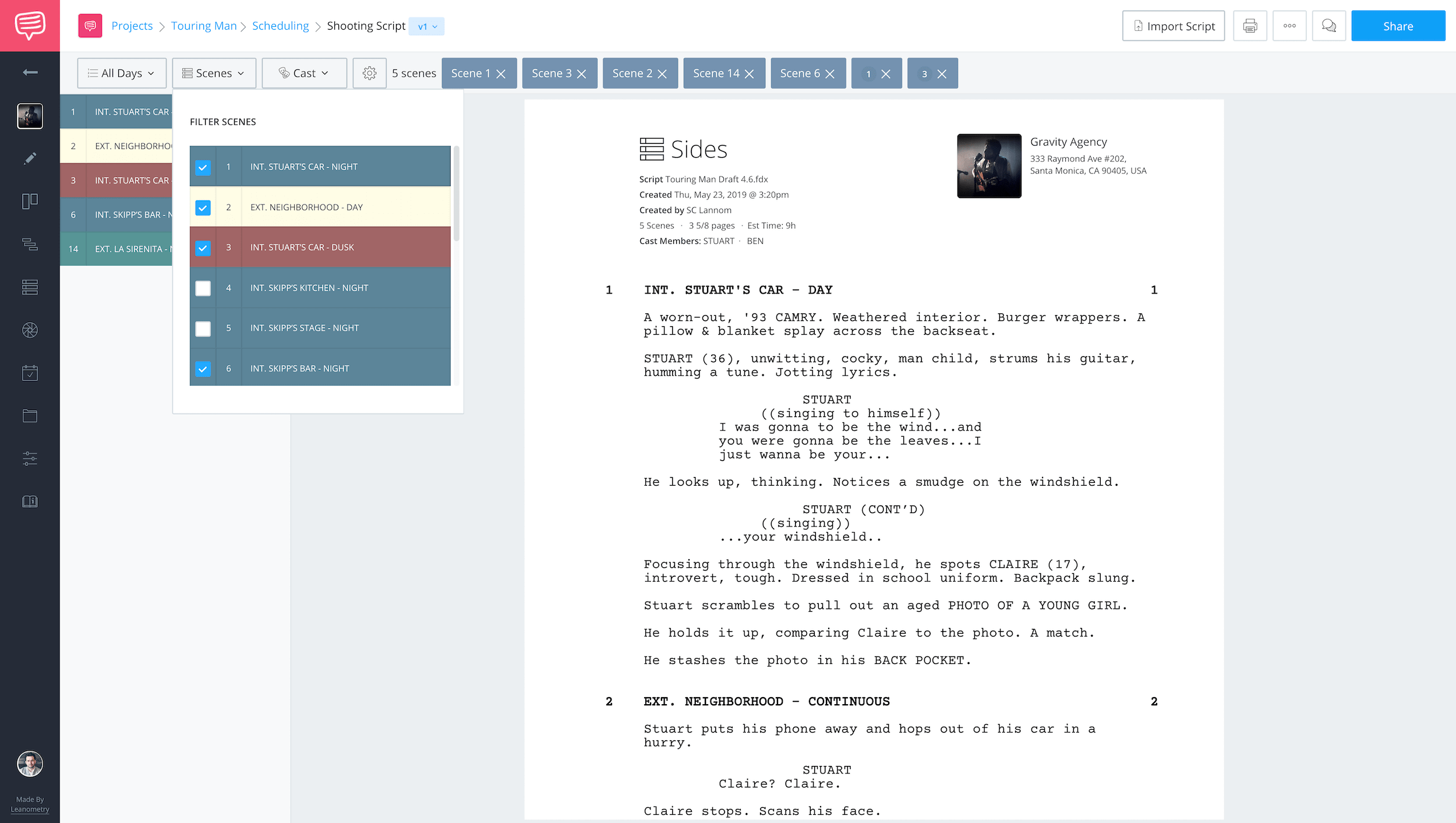 Free Script Sides Software - How to Create Script Sides for Scenes - StudioBinder