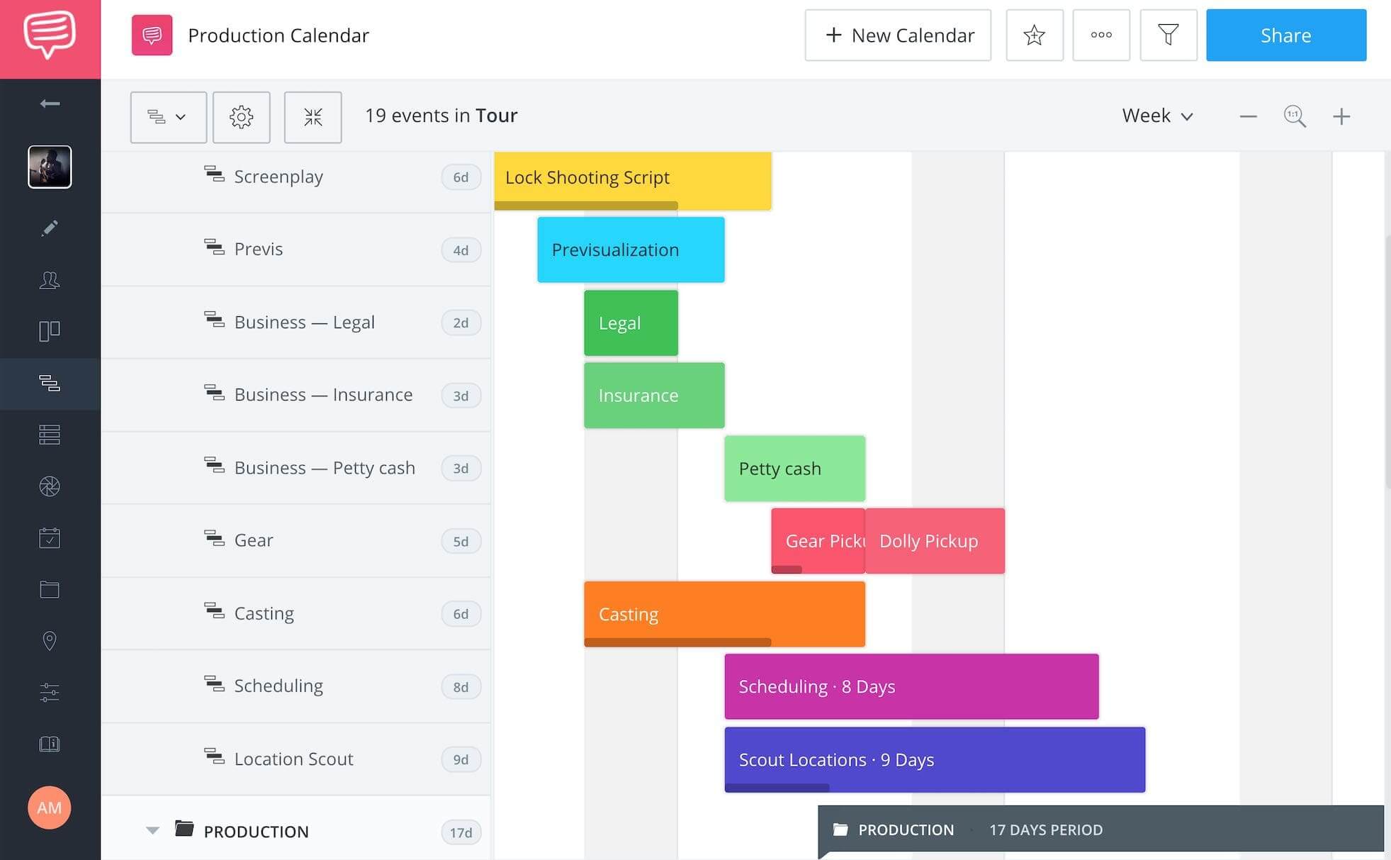 Film Production Timeline Template Master Template