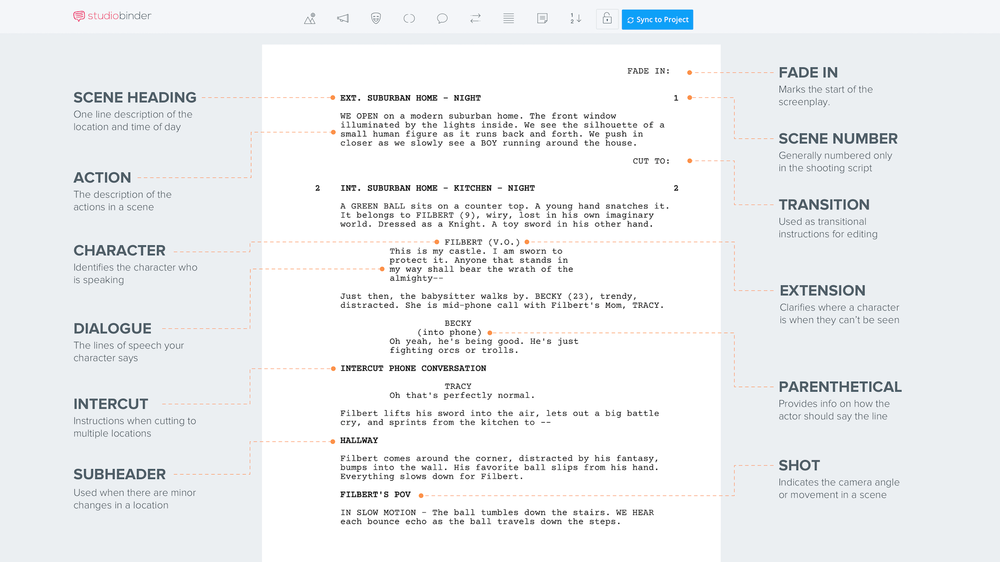 Script Writing Template Free from s.studiobinder.com