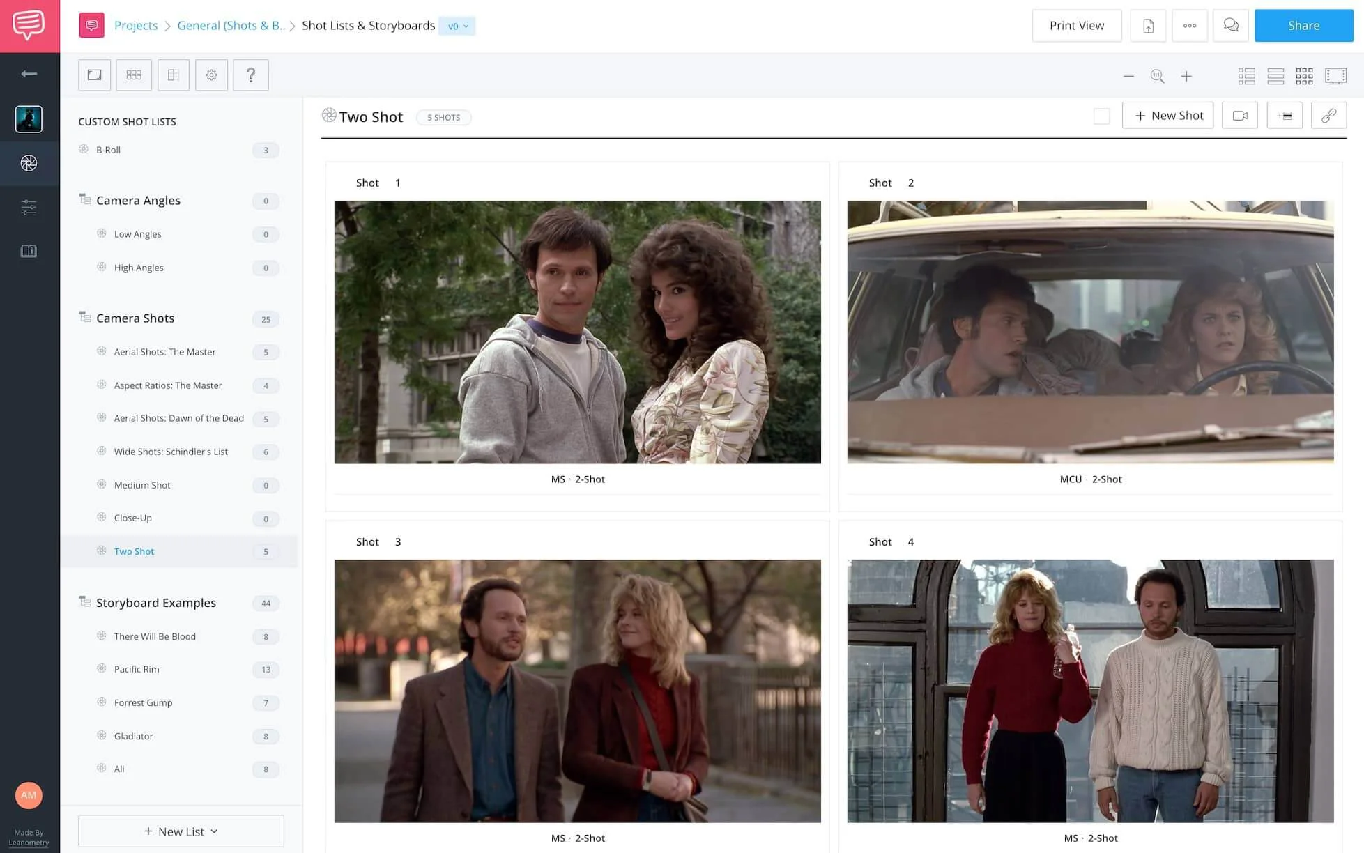 The Two Shot - When Harry Met Sally Two Shot Examples - StudioBinder Online Shot List Software