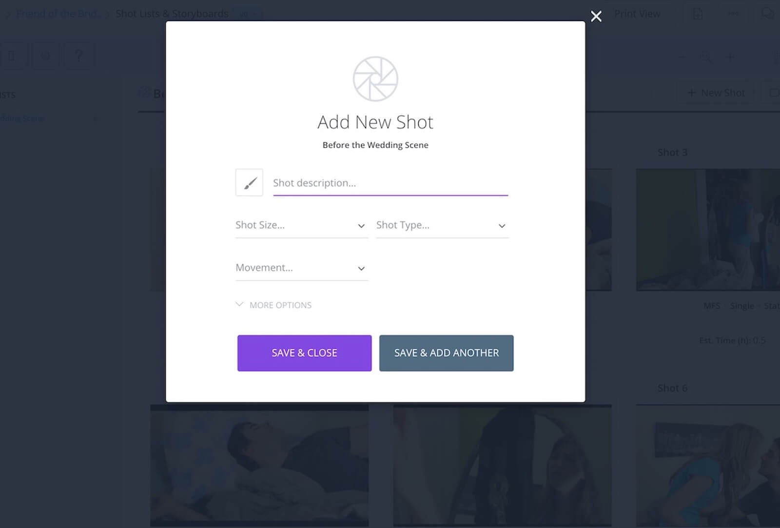 What's in Your Shot List - Add New Shot Menu - StudioBinder Online Shot List Software What's in Your Shot List - Add New Shot Menu - StudioBinder Online Shot List Software