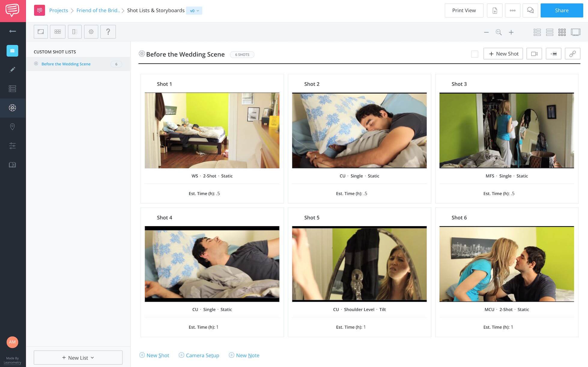 What's in Your Shot List - Kim's Friend of the Bride - StudioBinder Online Shot List Software What's in Your Shot List - Kim's Friend of the Bride - StudioBinder Online Shot List Software